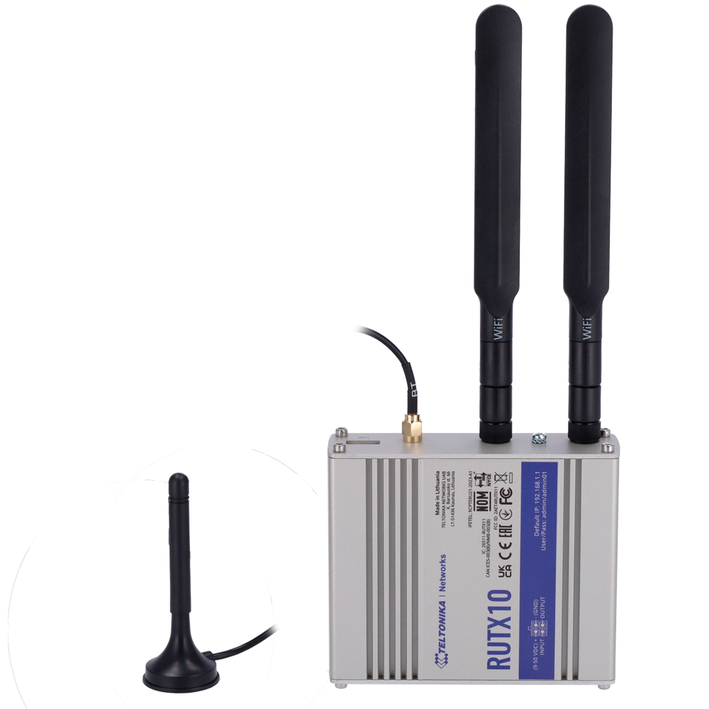 Teltonika Router Industriale - Wi-Fi 5 - Bluetooth LE 4.0 - 4 porte Ethernet RJ45 Gigabit - USB 2.0 - Ingresso/Uscita Digitale