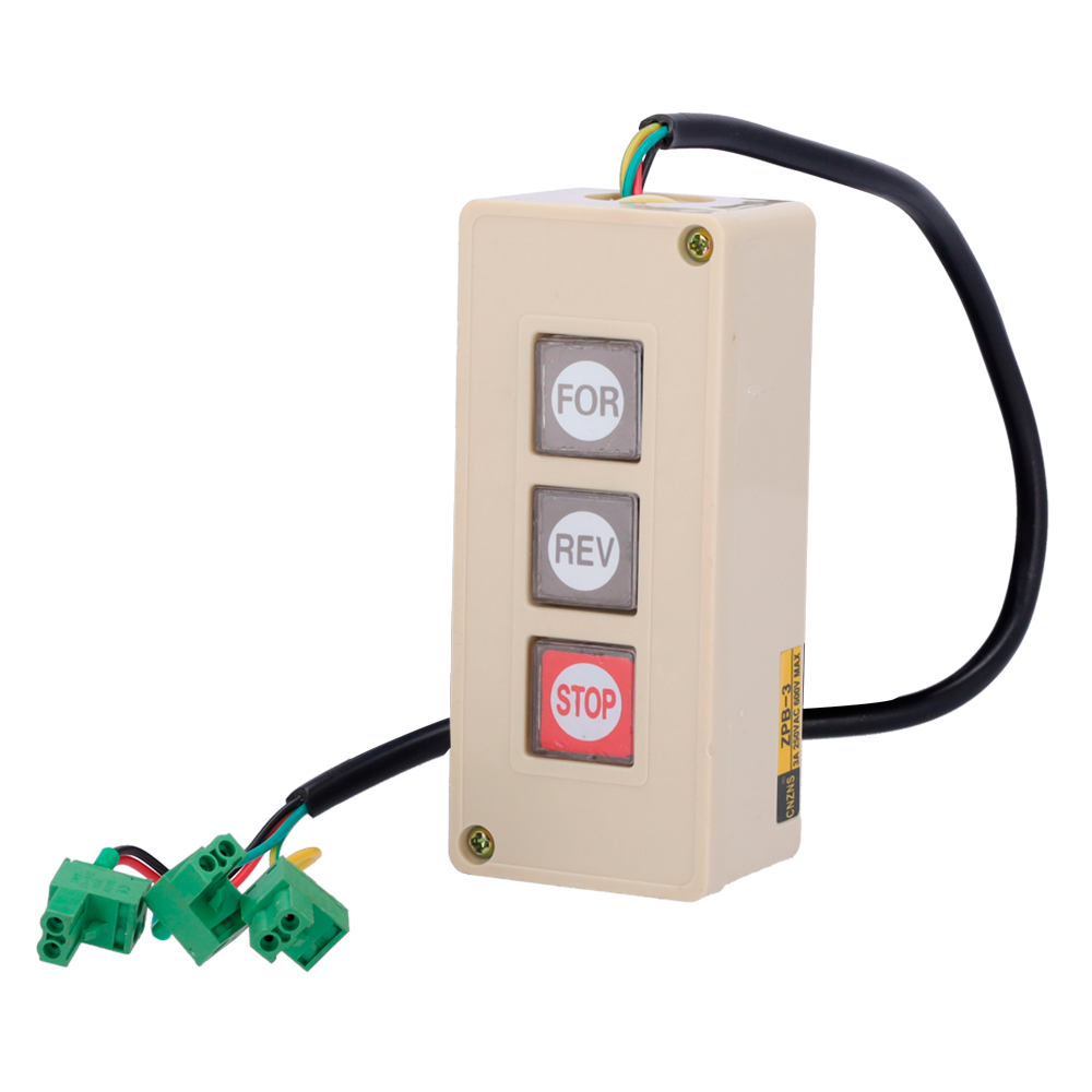 Pulsante cablato per tornelli - Pulsanti di ingresso, uscita e stop - Cavo da 6 metri incluso - Misure: 50 (H) x 117 (I) x 38 (P) mm - Montaggio a parete o da tavolo - facile installazione
