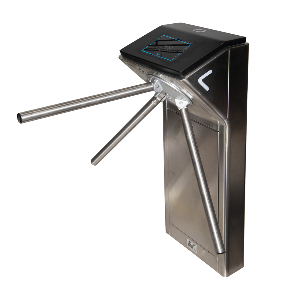 Tornello ad accesso bidirezionale motorizzato - 3 bracci rotanti automatici - Orari, allarmi e modalità di apertura - Dimensioni del passaggio 600 mm | Forza regolabile - Acciaio inossidabile SUS304 di 1.5 mm | IP54 - Compatibile con sistemi di terze parti