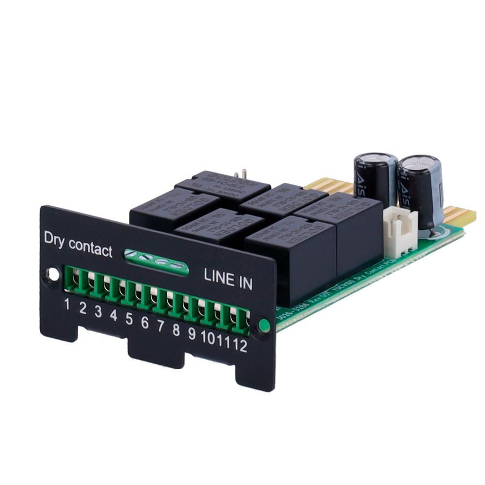 Mini scheda a contatto pulito - Per l'installazione sullo slot SNMP dell'UPS - Collegamento al dispositivo di monitoraggio - Segnala lo stato dell'UPS