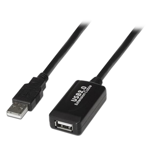 Extender USB 2.0 - Lunghezza 10 m - Connettori USB A M/H - attivo - Colore nero - Trasferimento fino a 480 Mbps