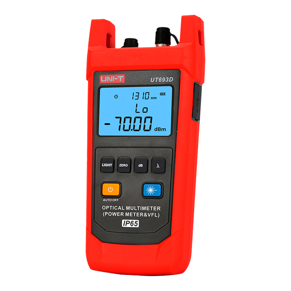 Tester per fibra ottica - Valutazione della potenza della fibra ottica - Localizzatore visivo di guasti - Waterproof IP65 - Spegnimento automatico