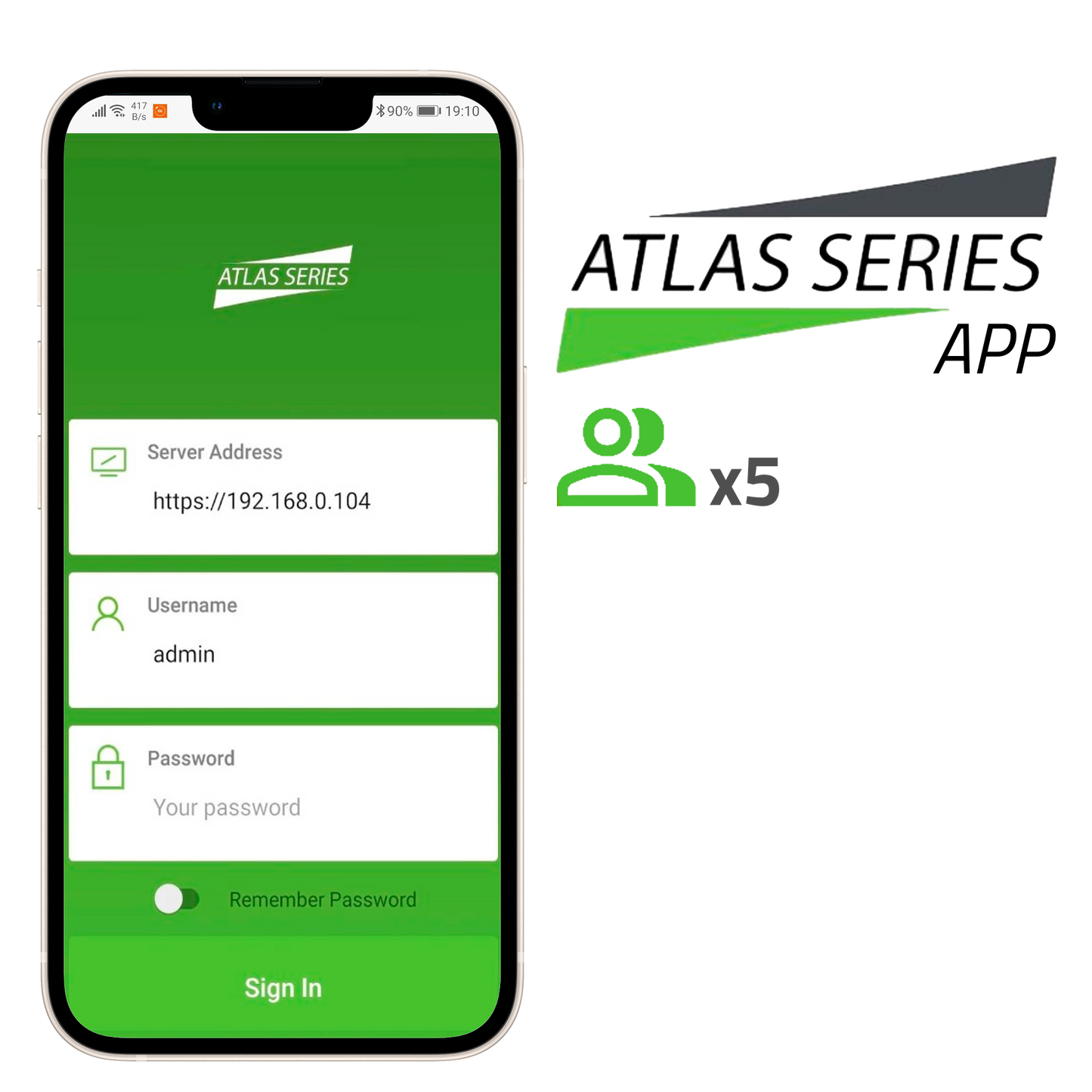 Licenza app per il controllo accessi - Capacità 5 amministratori - Gestione utenti e aperture da remoto - Adatto per Android e iOS - Multilingue - Compatibile con controller ATLAS Series