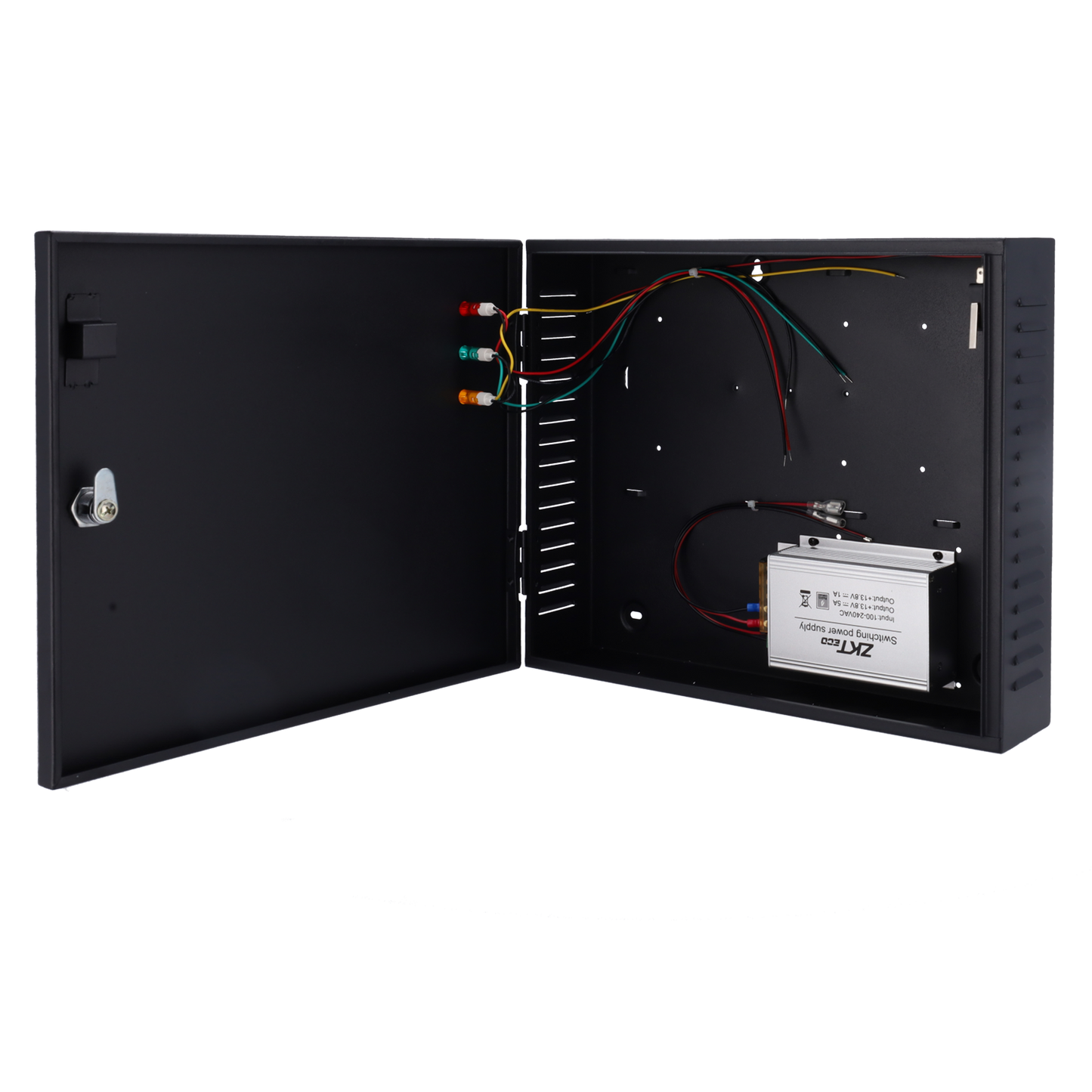 Box per controller - Compatibile con i controller ZK-INBIO - Tamper di apertura - Chiusura con chiave - Alimentazione | Spazio per la batteria - Indicatori LED di stato