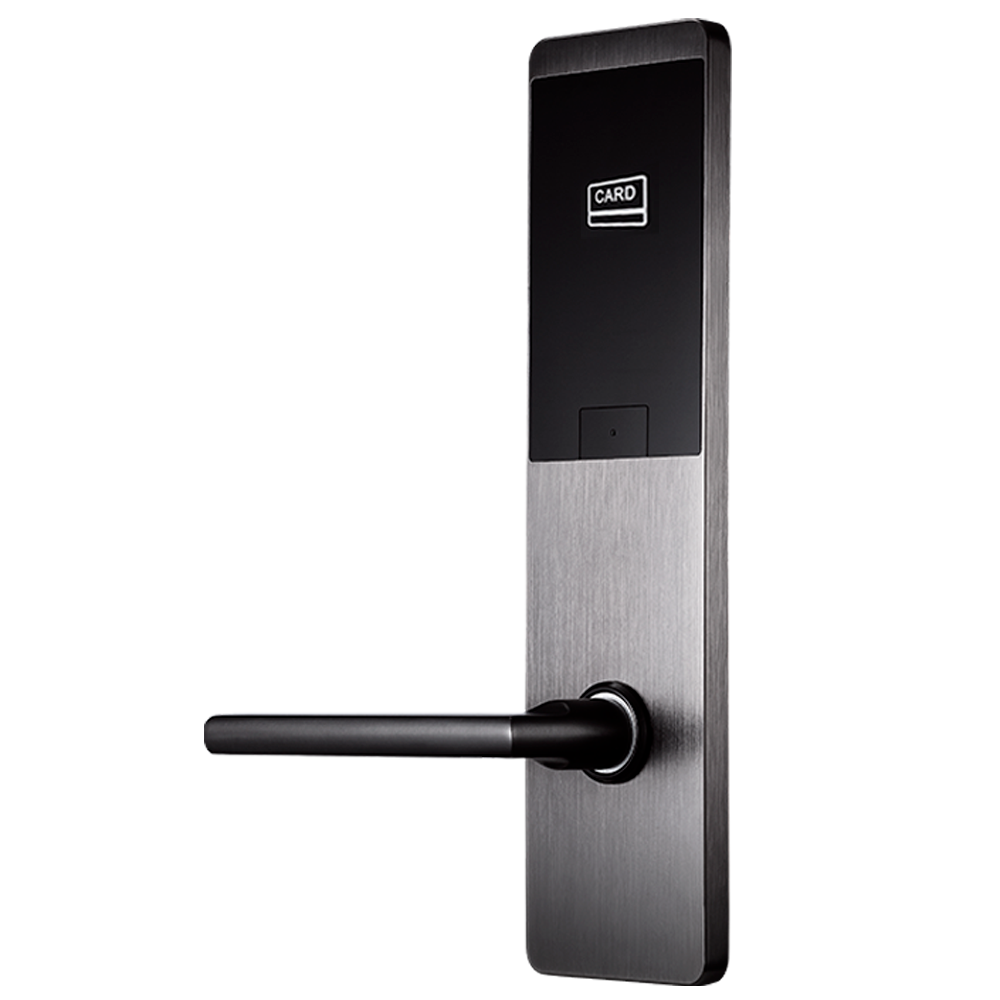 Serratura hotel - Apertura tramite scheda MF - Backset 62.5 mm | Apertura a sinistra - Autonoma 4 x pile AA - Cilindro di emergenza - Gestione con software ZKBioSecurity per Hotel