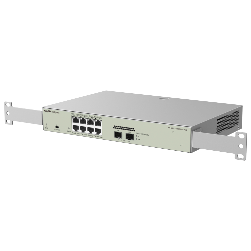 Reyee - Switch Cloud Managed L2 Gigabit PoE - RG-NBS3100-8GT2SFP-P-V2