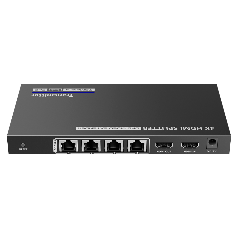 Splitter - Extender HDMI 1x4 - 1 trasmettitore/4 ricevitori - fino a 4K@30Hz - HDMI-SPL-1x4-4K30-CAT6