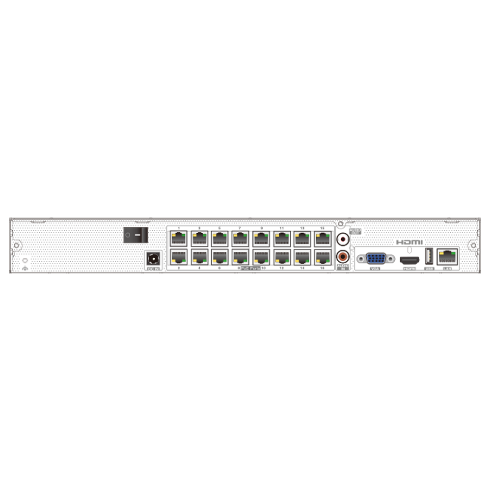 NVR PoE Safire Smart B2 16 canali 8 MP 2 HDD AI - SF-NVR6216-16P-B2