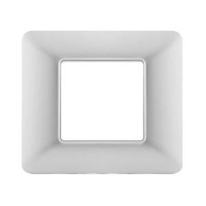 MAP5002-05 Placca in tecnopolimeri ARGENTO 2 POSTI compatibile Bticino MATIX