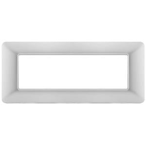 MAPM8007-05 Placca in tecnopolimeri ARGENTO 6 POSTI compatibile Bticino MATIX