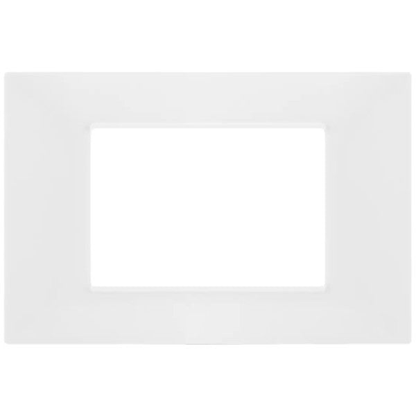 MAPM6003-01 PLACCA TECNOPOLIMERI GEM BIANCA 3 POSTI COMPATIBILE PLANA