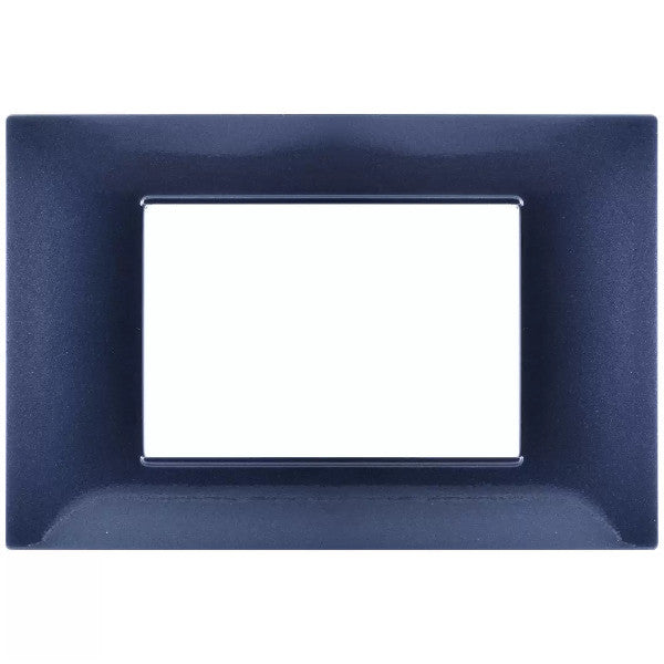 MAPM6003-10 PLACCA TECNOPOLIMERI BLU NAVY 3 POSTI COMPATIBILE PLANA