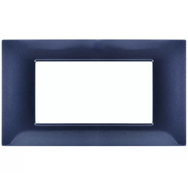 MAP6004-10 PLACCA TECNOPOLIMERI BLU NAVY 4 POSTI COMPATIBILE PLANA