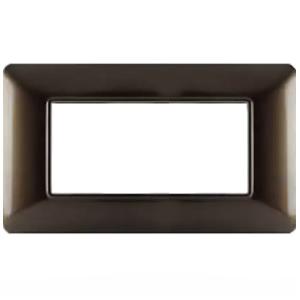MAPM8004-09 Placca in tecnopolimeri BRONZO 4 POSTI compatibile Bticino MATIX