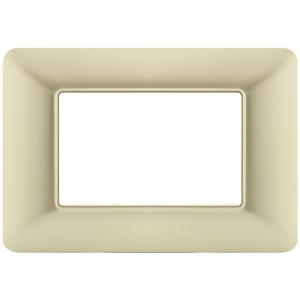 MAPM8003-07 Placca in tecnopolimeri CHAMPAGNE 3 POSTI compatibile Bticino MATIX