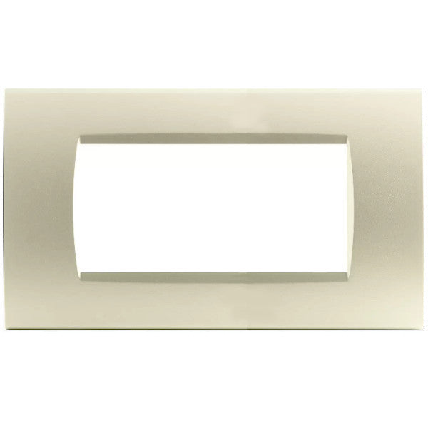 MAP8004-11 PLACCA TECNOPOLIMERI CHAMPAGNE 4 POSTI COMPATIBILE LIVING