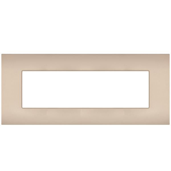 MAPR9007-13 PLACCA TECNOPOLIMERI SUN CHAMPAGNE 7 POSTI COMPATIBILE VIMAR ARKE'