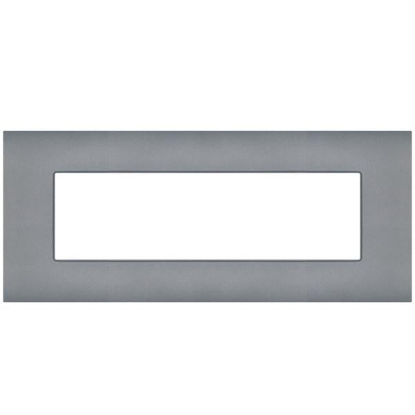 MAPR9007-8 PLACCA TECNOPOLIMERI SUN GRIGIA 7 POSTI COMPATIBILE VIMAR ARKE'