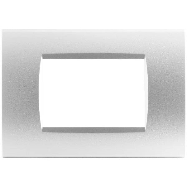 MAP8003-04 PLACCA TECNOPOLIMERI GRIGIO CHIARO 3 POSTI COMPATIBILE LIVING