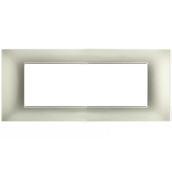 MAP6007-04 PLACCA TECNOPOLIMERI GRIGIO CHIARO 7 POSTI COMPATIBILE PLANA