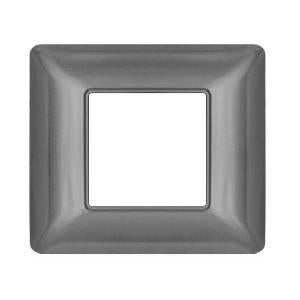 MAP5002-11 Placca in tecnopolimeri GRIGIO SCURO 2 POSTI compatibile Bticino MATIX