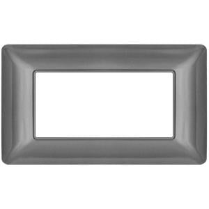 MAPM8004-11 Placca in tecnopolimeri GRIGIO SCURO 4 POSTI compatibile Bticino MATIX