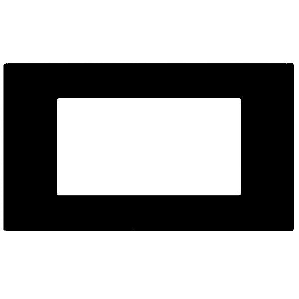 MAP6004-02 PLACCA TECNOPOLIMERI NERA 4 POSTI COMPATIBILE PLANA