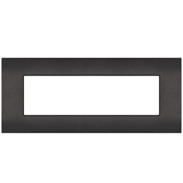 MAPR9007-2 PLACCA TECNOPOLIMERI SUN NERA 7 POSTI COMPATIBILE VIMAR ARKE'
