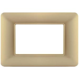 MAPM8003-08 Placca in tecnopolimeri ORO 3 POSTI compatibile Bticino MATIX