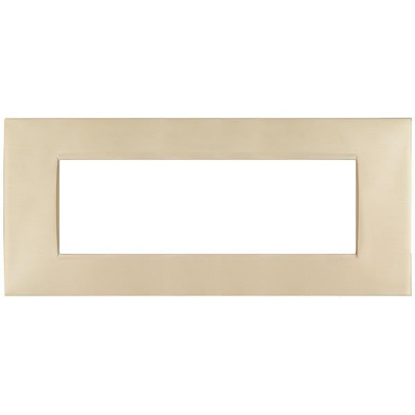 MAP8007-13 PLACCA TECNOPOLIMERI ORO SATINATO 7 POSTI COMPATIBILE LIVING