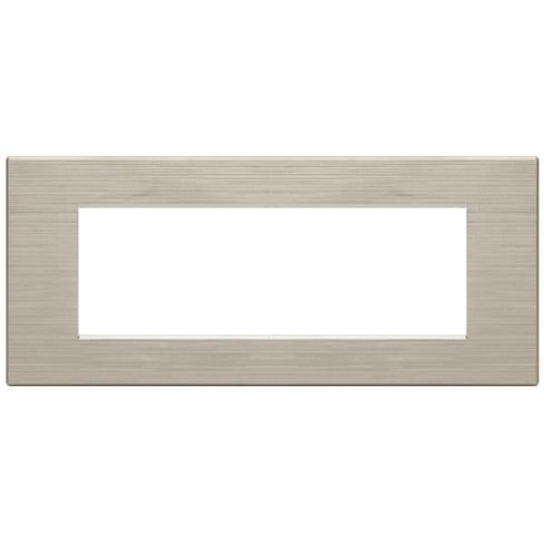 MAPM6007SL-4 PLACCA TECNOPOLIMERI GEM SABBIA SPAZZOLATO 7 POSTI COMPATIBILE PLANA