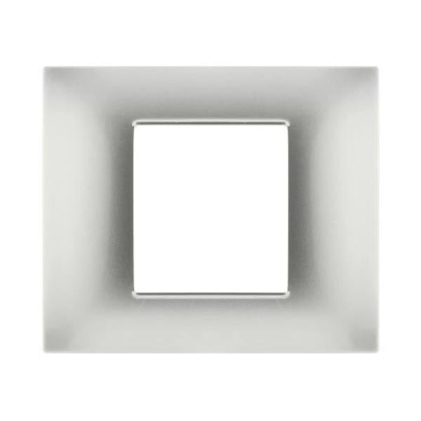 MAP6002-09 PLACCA TECNOPOLIMERI SILVER 2 POSTI COMPATIBILE PLANA