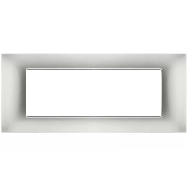 MAP6007-09 PLACCA TECNOPOLIMERI SILVER 6 POSTI COMPATIBILE PLANA