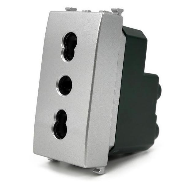 MAP618A PRESA BIPASSO GRIGIO SERIE GEM COMPATIBILE PLANA