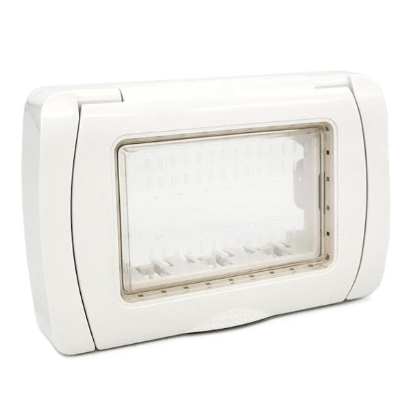 MAPS6003B SUPPORTO IDROBOX IP55 3 POSTI BIANCO COMPATIBILE VIMAR PLANA