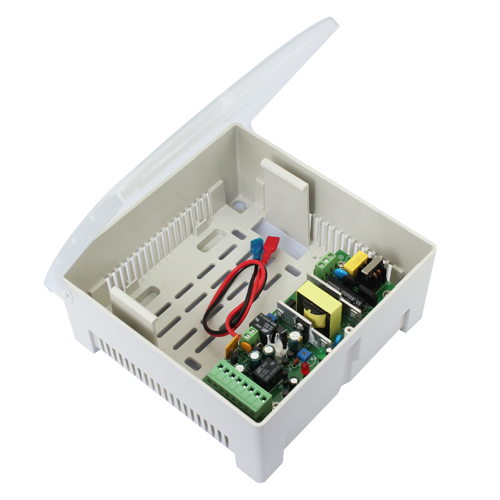 Alimentatore - Esclusivo per il controllo accessi - Controllo di diverse serrature - Compatibile con batteria ausiliaria - Configurabile in NC/NO - Montaggio in superficie