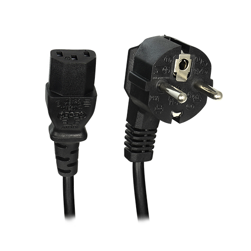 Cavo di alimentazione - Connettore QT3 - Compatibile con spine di tipo F - 250VAC / 16A MAX - 140cm di lunghezza