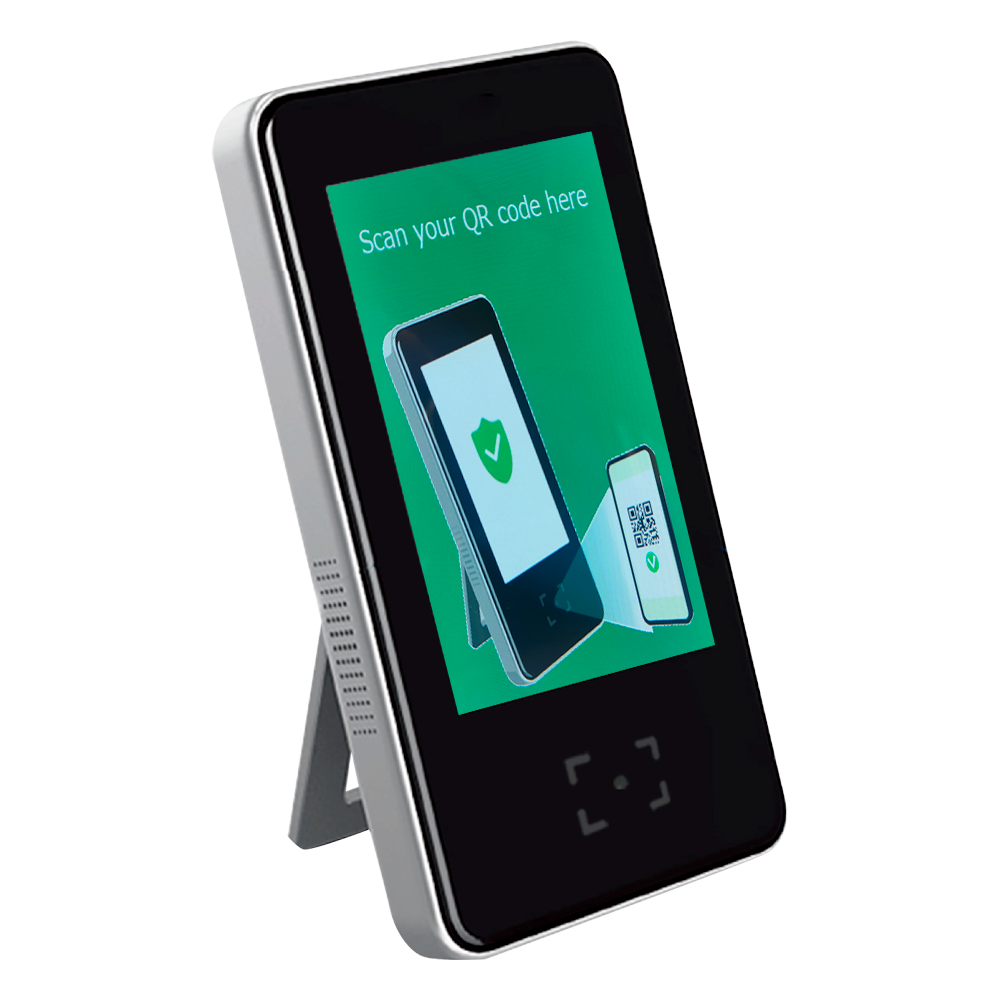 Controllo accessi autonomo - Accesso tramite codice QR - Uscita Relè o allarme - Schermo 5" IPS - Tempo attivazione Relè programmabile | Orario di accesso - Adatta per interni