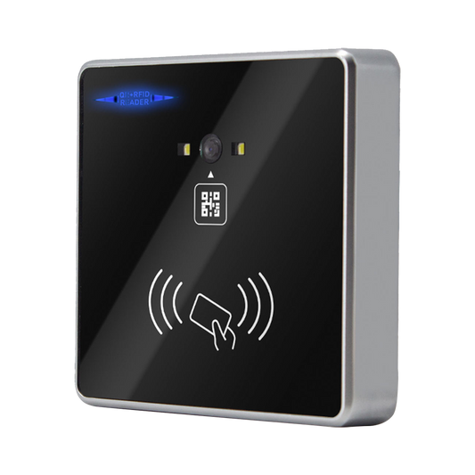 Lettore di accesso da superficie - Accesso tramite scheda EM e QR - indicatore LED e acustico - Wiegand 26/34 - Compatibile con Safire - Adatta per interni