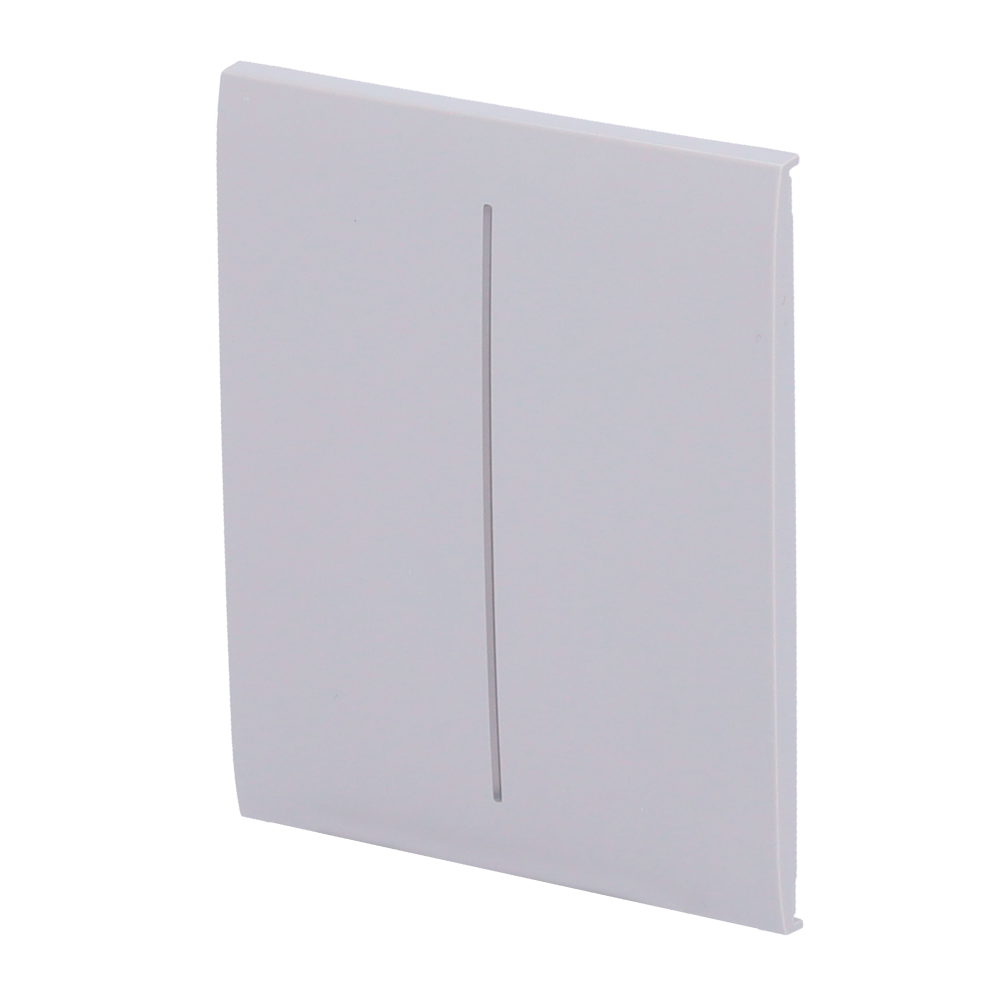 Pannello tattile per doppio interruttore della luce  - Compatibile con AJ-LIGHTCORE-2G - Retroilluminazione a LED - Pannello tattile centrale senza contatto - Colore grigio nebbia - Ajax - LightSwitch CenterButton