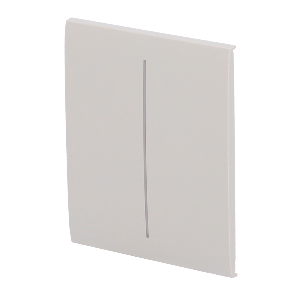 Pannello tattile per doppio interruttore della luce  - Compatibile con AJ-LIGHTCORE-2G - Retroilluminazione a LED - Pannello tattile centrale senza contatto - Colore grigio ostrica - Ajax - LightSwitch CenterButton