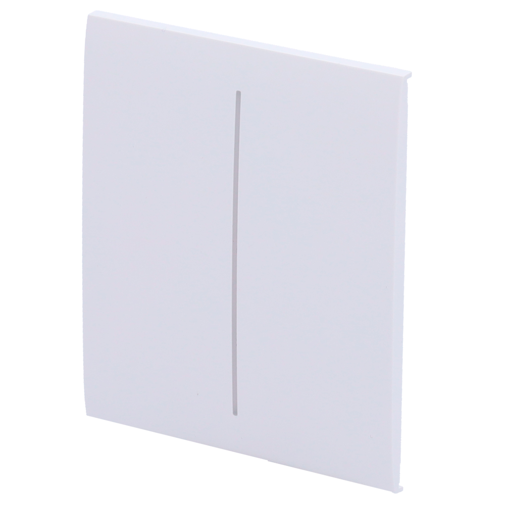 Pannello tattile per doppio interruttore della luce  - Compatibile con AJ-LIGHTCORE-2G - Retroilluminazione a LED - Pannello tattile centrale senza contatto - Colore bianco - Ajax - LightSwitch CenterButton