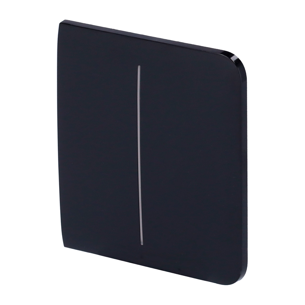 Pannello tattile per doppio interruttore della luce - Compatibile con AJ-LIGHTCORE-2G - Retroilluminazione a LED - Pannello tattile laterale senza contatto - Colore nero - Ajax - LightSwitch SideButton