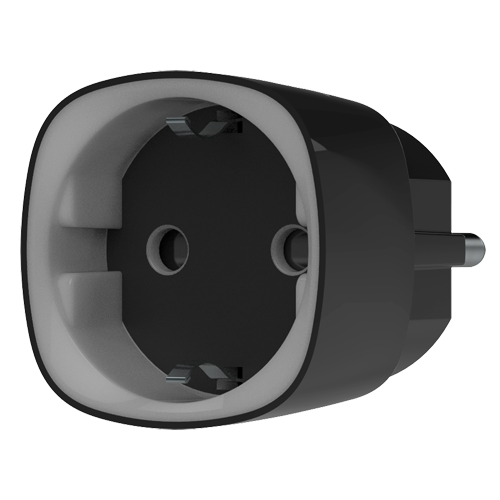 Smart Plug con telecomando - Senza fili 868 MHz Jeweller - Antenna interna portata 1000 m - 230 VAC 50 Hz / Fino a 2.5 kW (11 A) - Misuratore di consumo - Colore nero