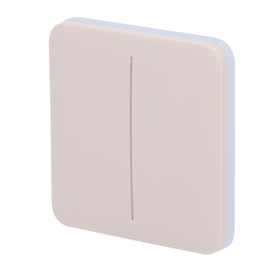 Pannello tattile per doppio interruttore della luce  - Compatibilità  con AJ-LIGHTCORE-2G - Retroilluminazione a LED - Pannello tattile senza contatto - Colore avorio - Ajax - LightSwitch SoloButton