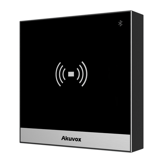 Controllo Accessi Akuvox AK-A03S IK07Scheda EM/MF, NFC e BLE | 1 relè20.000 utenti | 100.000 registriController integrato | Wiegand 26/34Adatto per esterni IP65 | TCP/IP e PoEConnessione via Cloud | Uscita 12V