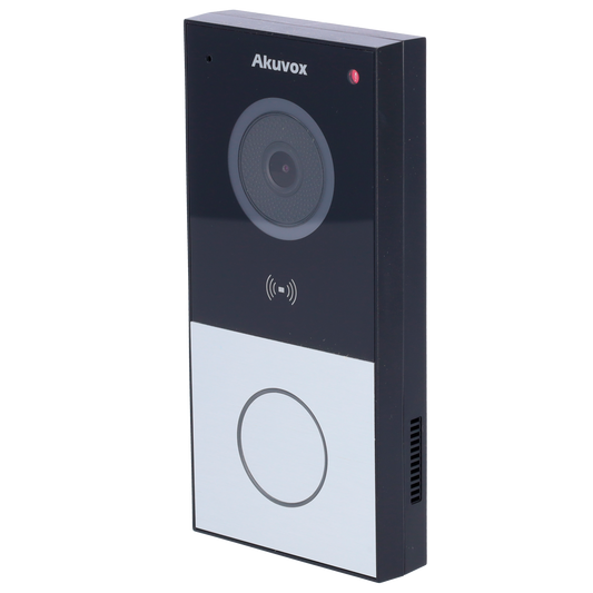 Pulsantiera Videocitofono Ip Akuvox AK-E12S da superficieTelecamera 2 Mp | Audio bidirezionale Crystal ClearApertura con scheda MF, NFC e BLE Collegamento monitor e postazione esterna tramite Cloud