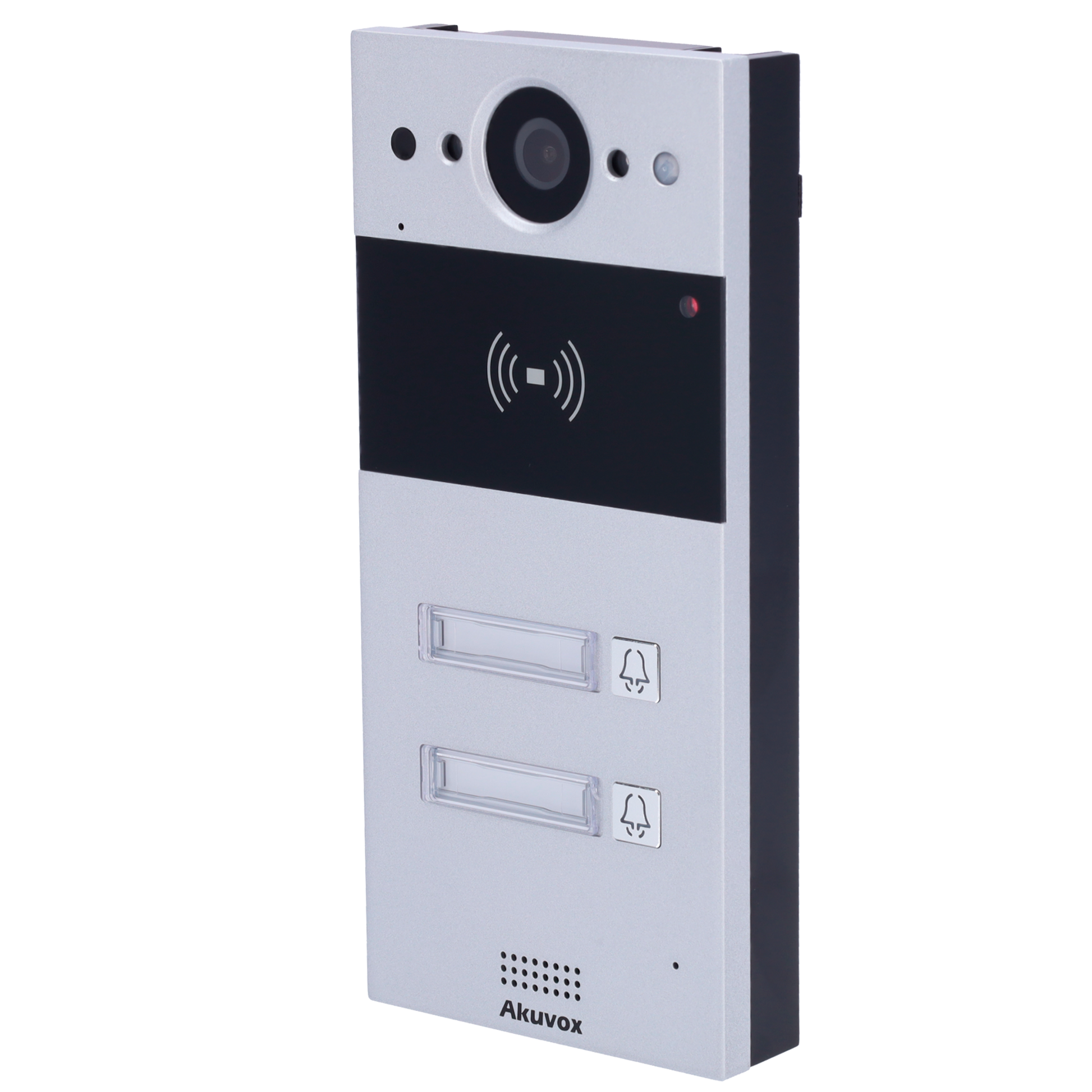 Pulsantiera Videocitofono Akuvox AK-R20B-2B Videocitofono IP da superficieTelecamera 2 Mp | Audio bidirezionale Crystal ClearApertura tramite scheda EM/MF e NFC | 2 relè2 appartamenti