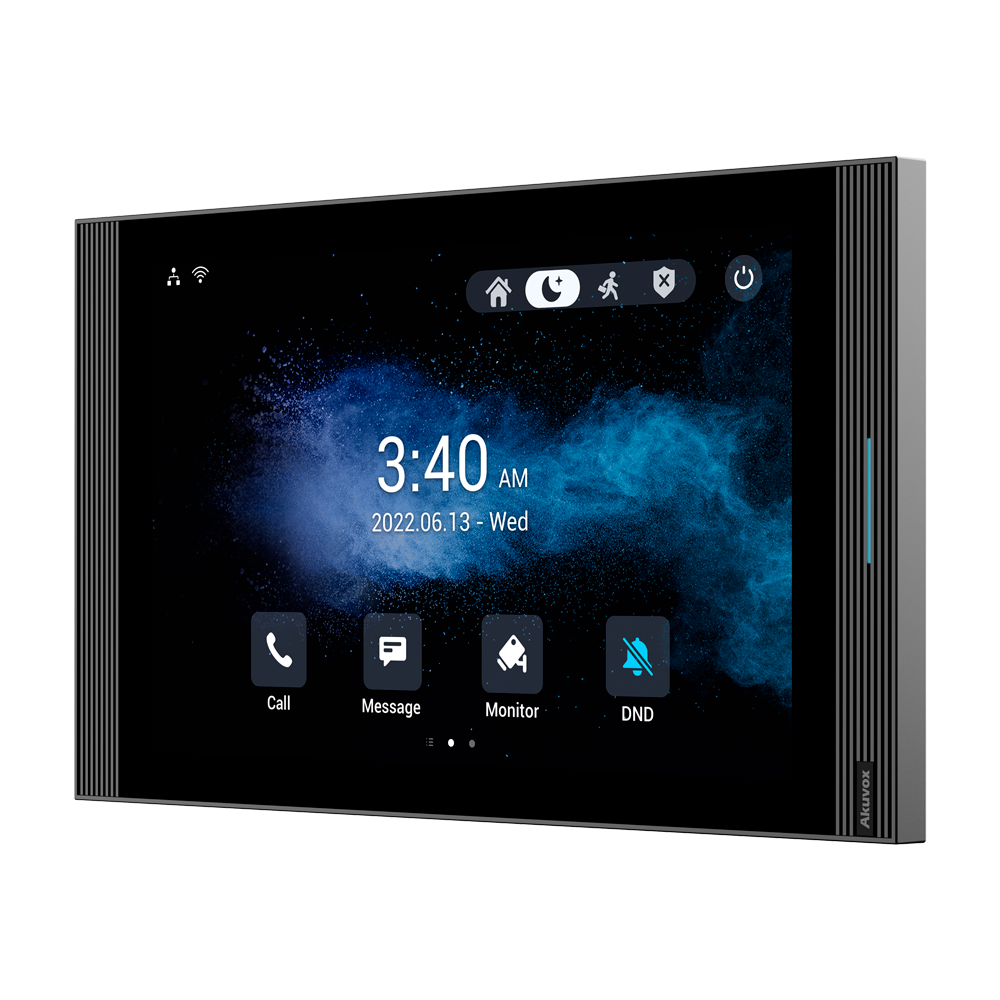 Monitor Akuvox AK-S567 Monitor Android 12.0 per videocitofonoSchermo IPS di 10" | Applicazioni di terze partiAudio bidirezionale Crystal Clear | Easy UITCP/IP, PoE, SIP standard