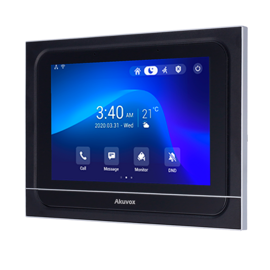 Monitor Akuvox AK-X933W Monitor Android 9.0 per VideocitofonoSchermo IPS di 7" | Applicazioni di terze partiAudio bidirezionale Crystal Clear | Easy UITCP/IP, PoE, WiFi, Bluetooth Collegamento monitor e postazione esterna tramite Cloud